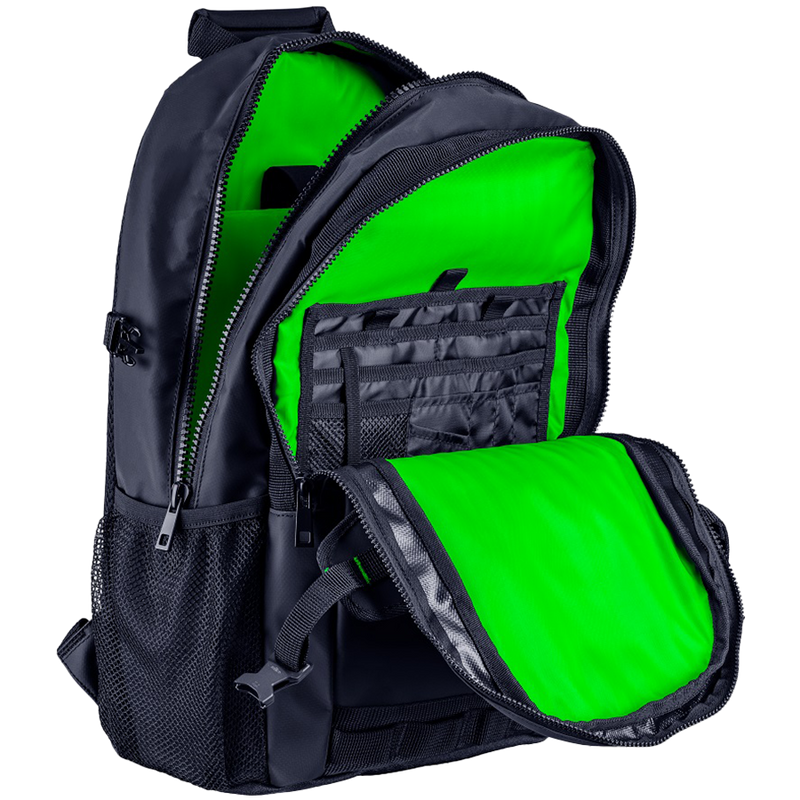 Razer Rogue 15 Backpack V3, Black, Tear- and water-resistant exterior, TPU padded scratch proof interior, Dedicated laptop compartment, Fits most laptops up to 15", 460 mm x 320 mm x 170 mm, 100% Polyester-3
