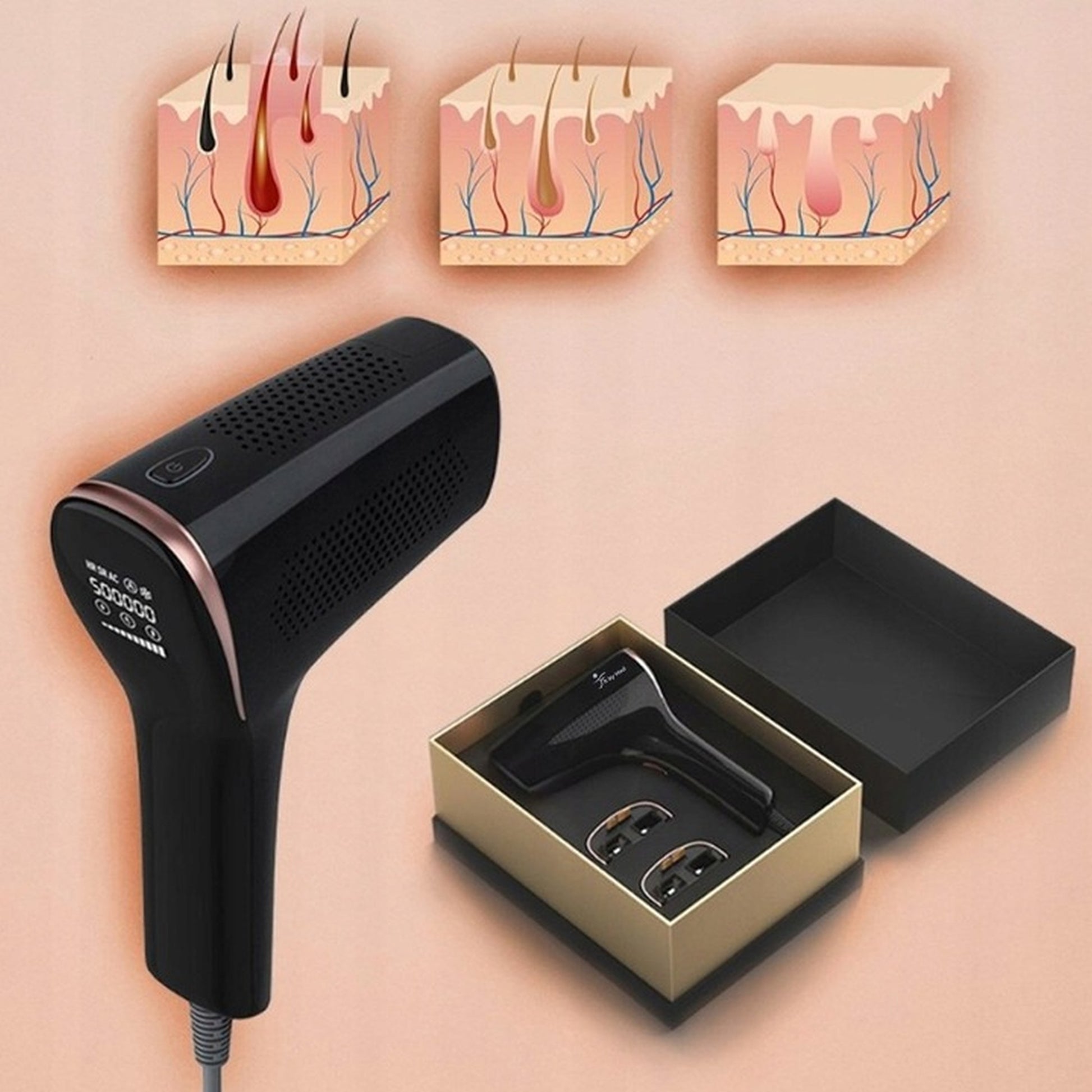 DEPILATOR IPL FitbyMed Laserowy Bezbolesny DO TWARZY CIAŁA BIKINI NÓG Odmładzanie-3