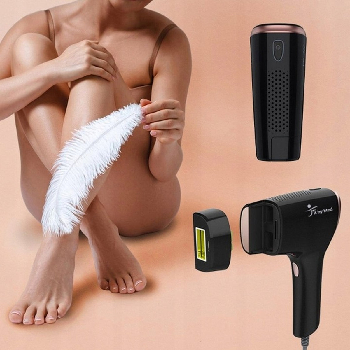 DEPILATOR IPL FitbyMed Laserowy Bezbolesny DO TWARZY CIAŁA BIKINI NÓG Odmładzanie