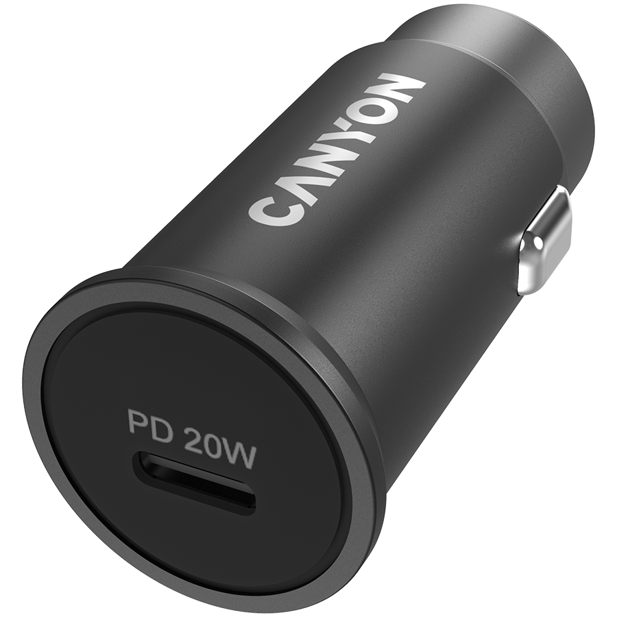 CANYON Ładowarka samochodowa C-20 PD 20W USB-C Czarna
