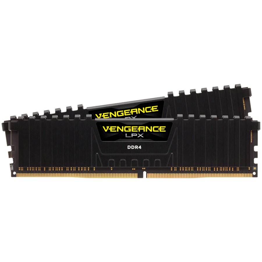 CORSAIR DDR4, 3200MHz 16GB 2x8GB Dimm, 16-20-20-38, XMP 2.0, Vengeance LPX black Heatspreader, Black PCB, 1.35V-1