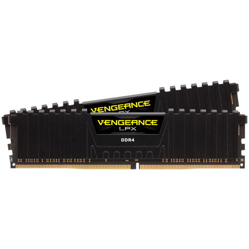 CORSAIR DDR4, 3200MHz 16GB 2x8GB Dimm, 16-20-20-38, XMP 2.0, Vengeance LPX black Heatspreader, Black PCB, 1.35V