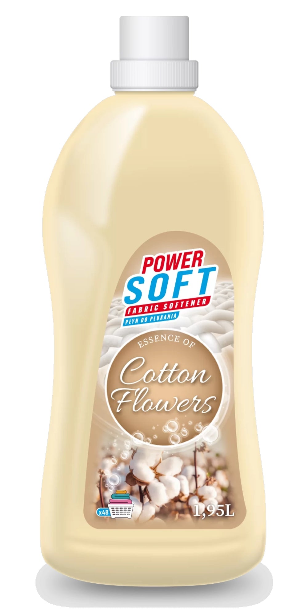 Power Clean Soft płyn do płukania cotton flowers 1,95
