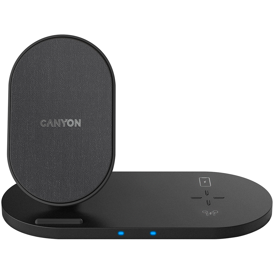 CANYON Ładowarka bezprzewodowa WS-202 10W 2w1 Czarna