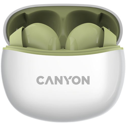 CANYON Słuchawki dokanałowe TWS-5 Etui Zielone