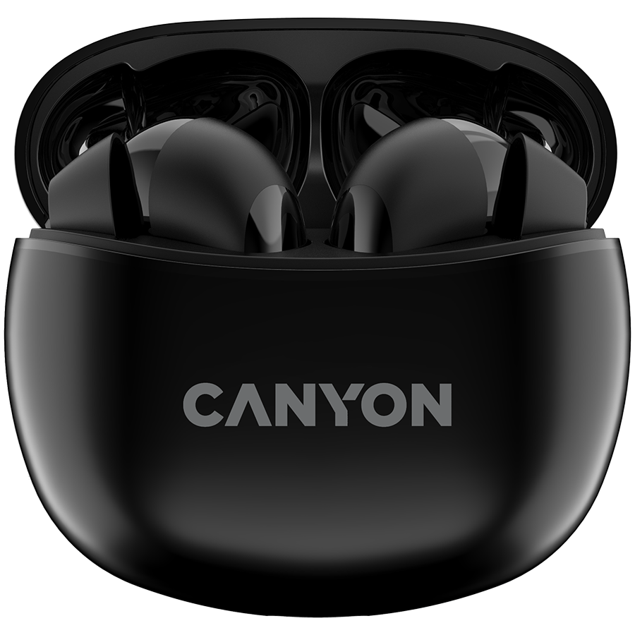 CANYON Słuchawki dokanałowe TWS-5 Etui Czarne