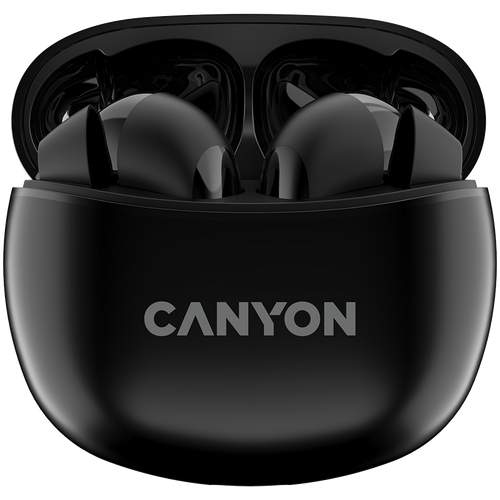 CANYON Słuchawki dokanałowe TWS-5 Etui Czarne