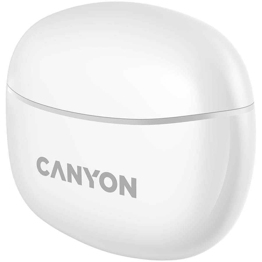 CANYON Słuchawki dokanałowe TWS-5 Etui Białe