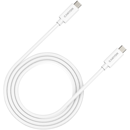 CANYON Kabel UC-44 USB-C do USB-C 240W 40Gbps 4k 1m Biały