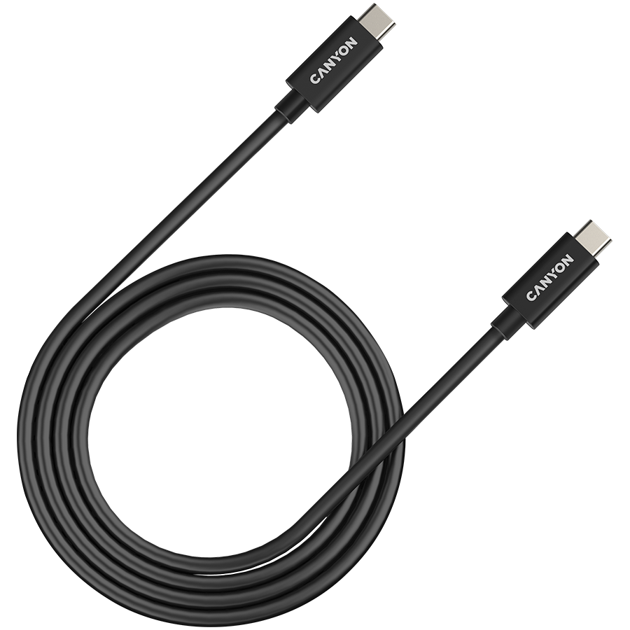 CANYON Kabel UC-44 USB-C do USB-C 240W 40Gbps 4k 1m Czarny