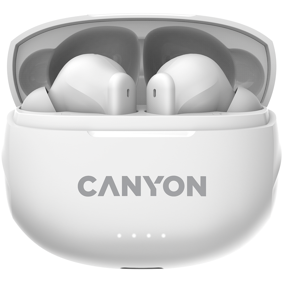 CANYON Słuchawki dokanałowe TWS-8  ENC Białe-1