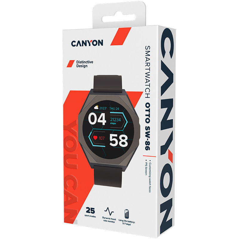 CANYON Smartwatch Otto SW-86 Czarny-7