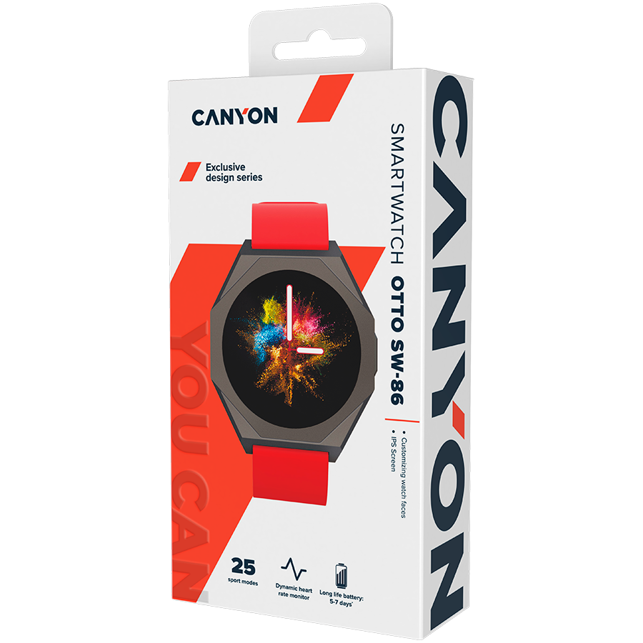 CANYON Smartwatch Otto SW-86 Czerwony-7