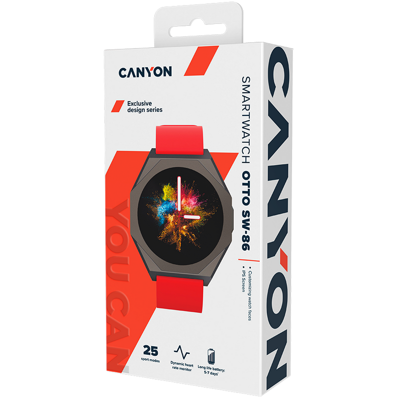 CANYON Smartwatch Otto SW-86 Czerwony-7