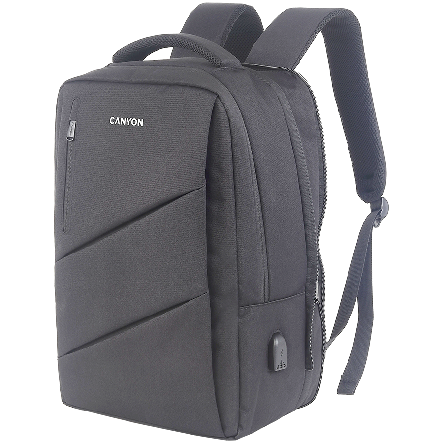 CANYON Plecak na laptopa BPE-5 Miejski USB 15.6'' Szary