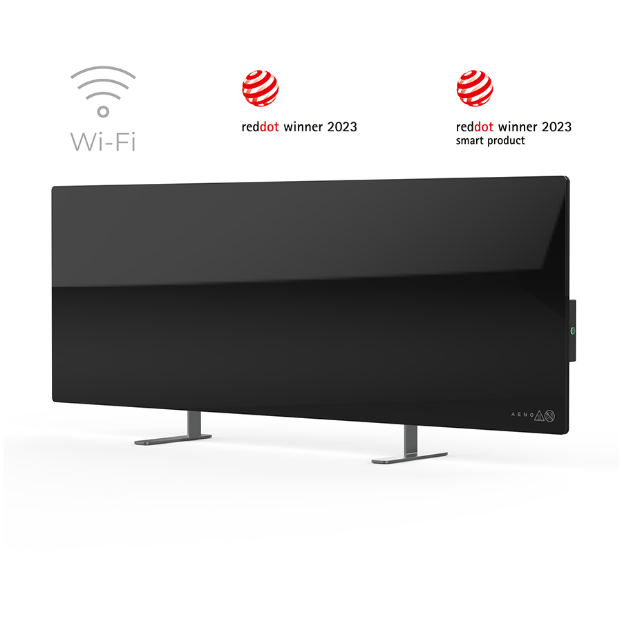 AENO GH2S Grzejnik szklany 700W Podczerwień i Konwekcja App Czarny-1