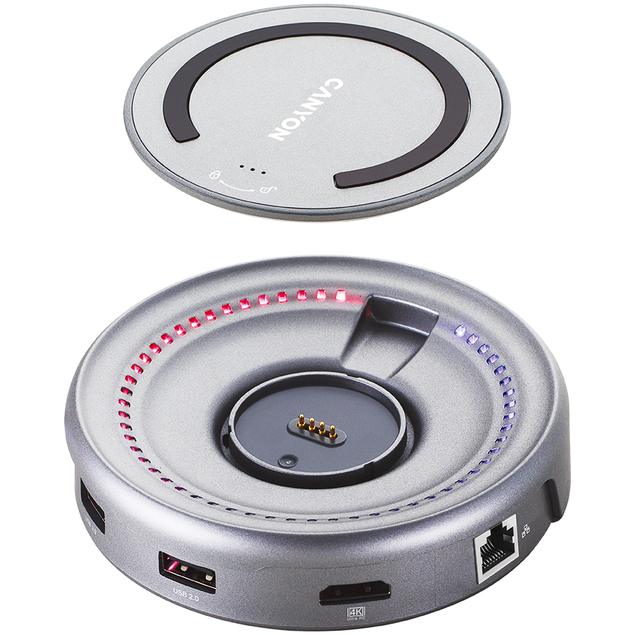 CANYON HUB DS-7 7in1 USB-C Ładowanie Qi Space Grey-5