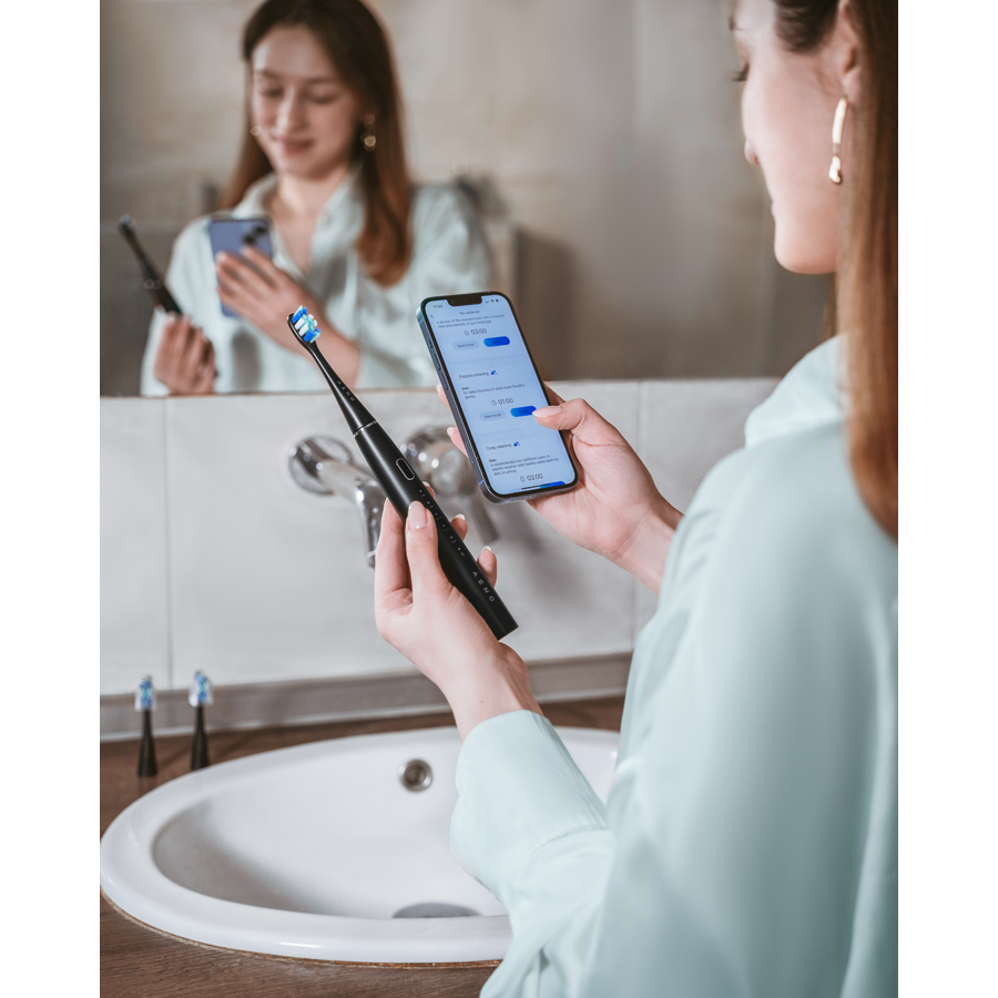 AENO DB2S Szczoteczka soniczna Smart 46000 RPM 90 dni IPX7 Czarna