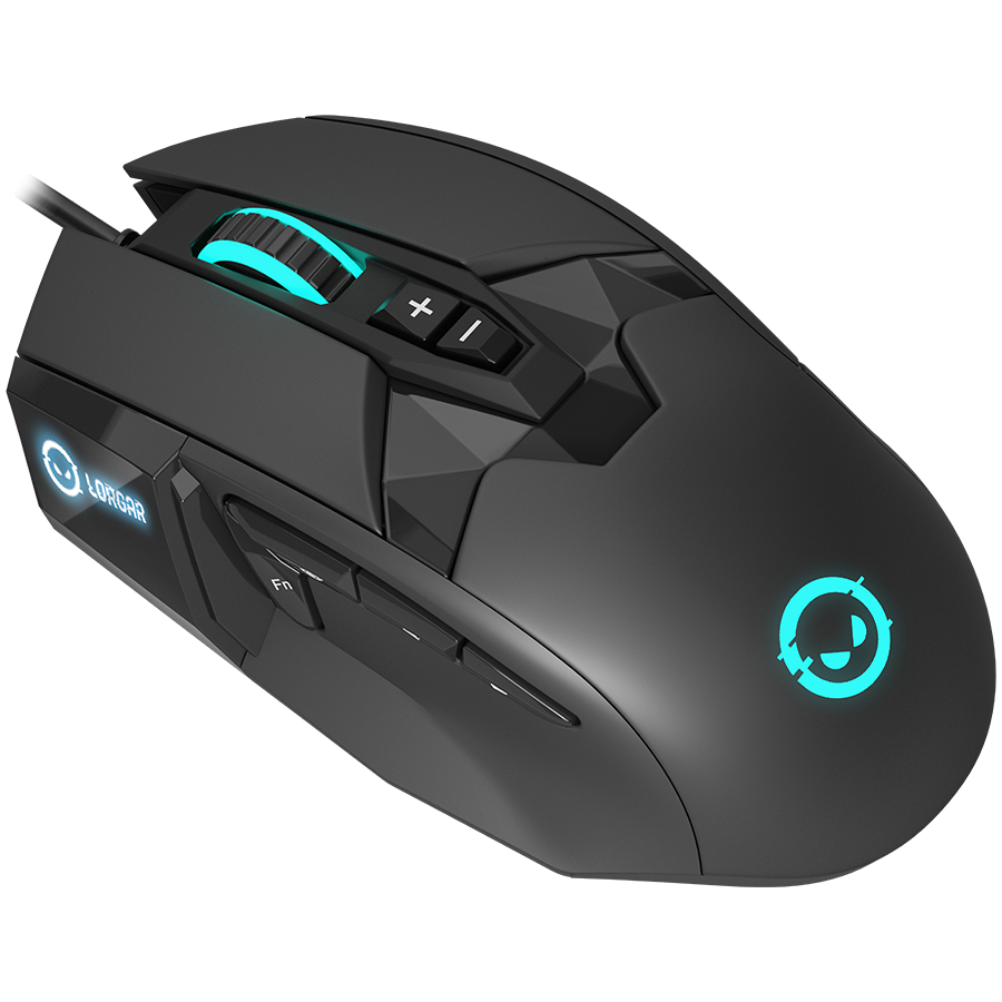 LORGAR Mysz Gamingowa Stricter 579, USB, LED, RGB, Czarna