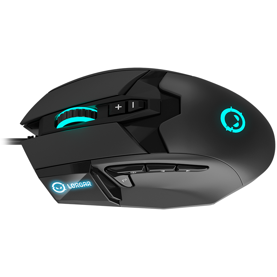 LORGAR Mysz Gamingowa Stricter 579, USB, LED, RGB, Czarna