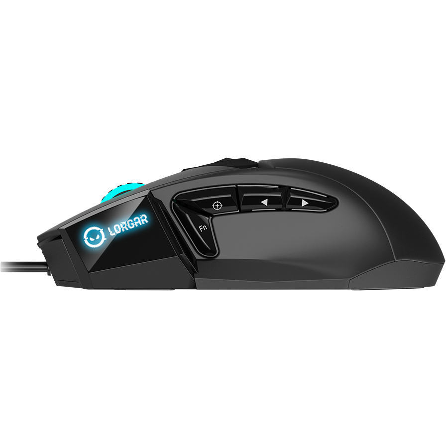 LORGAR Mysz Gamingowa Stricter 579, USB, LED, RGB, Czarna