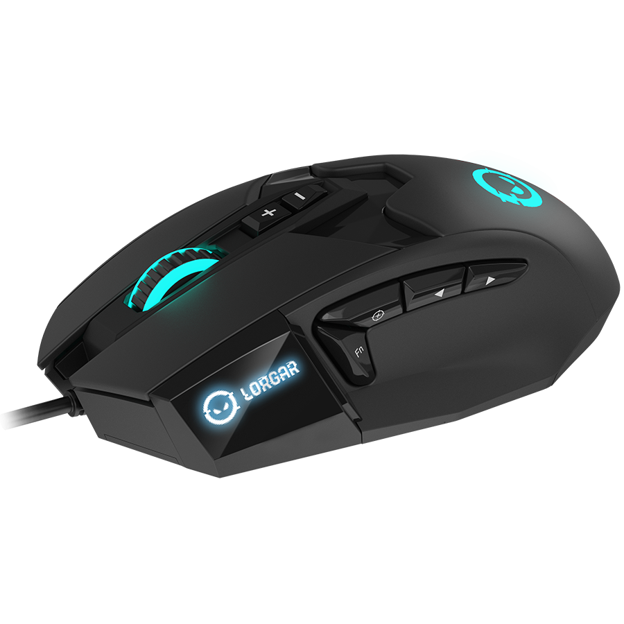 LORGAR Mysz Gamingowa Stricter 579, USB, LED, RGB, Czarna