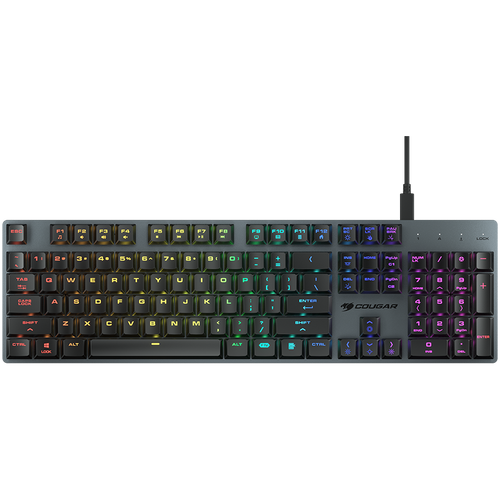 COUGAR Klawiatura Gamingowa Luxlim, RGB, USB, Czarna
