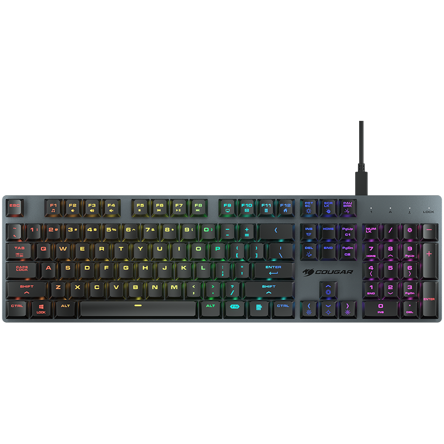 COUGAR Klawiatura Gamingowa Luxlim, RGB, USB, Czarna