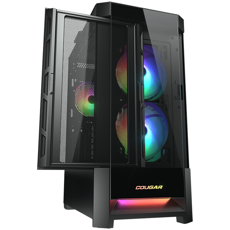 COUGAR Obudowa Duoface RGB, Midi Tower, Czarna