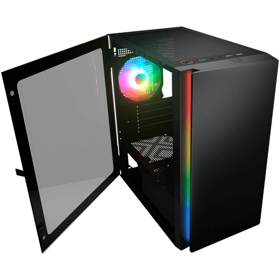 COUGAR Obudowa Purity RGB, Mini Tower, 1 x ARGB, Czarna