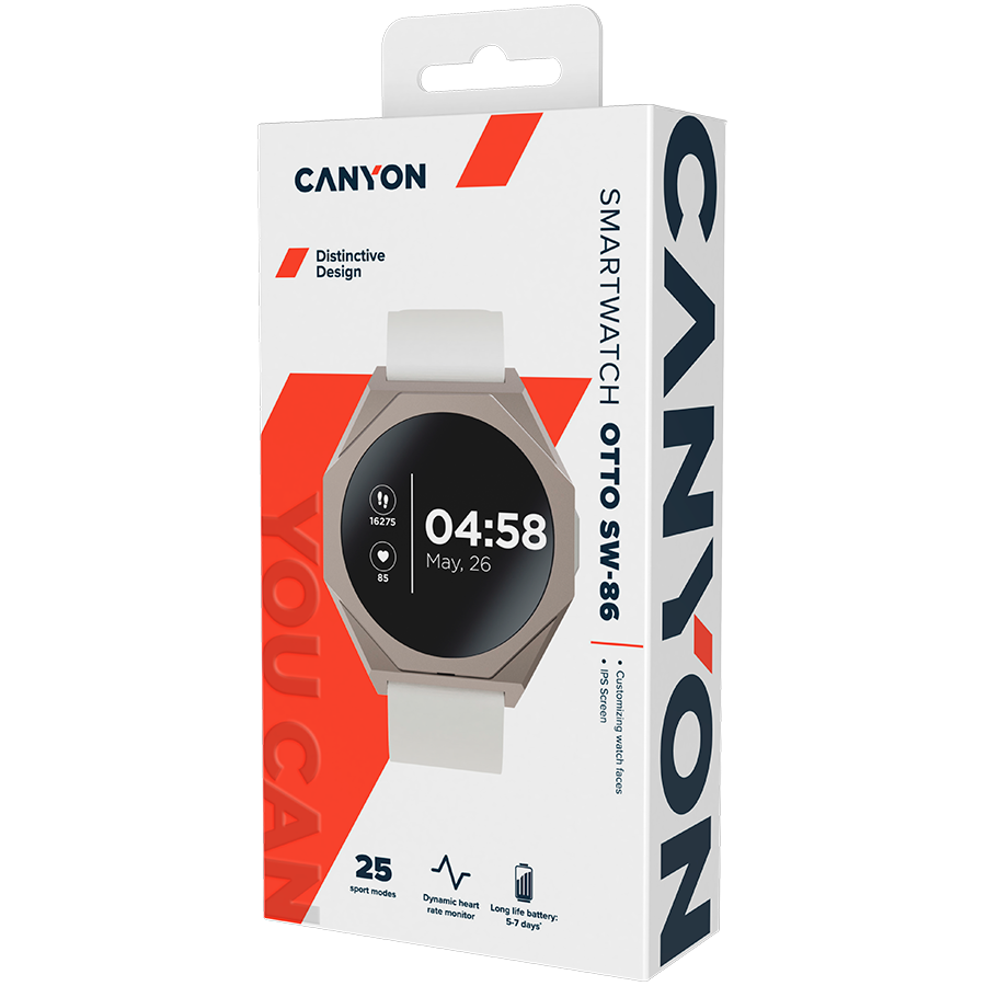 CANYON Smartwatch Otto SW-86 Srebrny-7