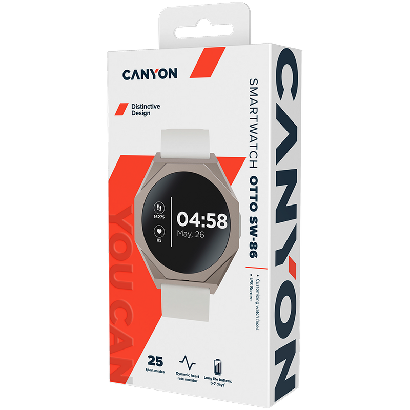 CANYON Smartwatch Otto SW-86 Srebrny-7
