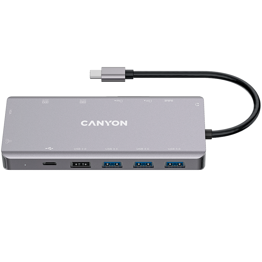 CANYON HUB DS-12 13 w 1 4k USB-C Szary