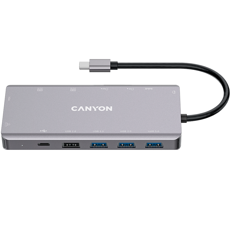 CANYON HUB DS-12 13 w 1 4k USB-C Szary-1