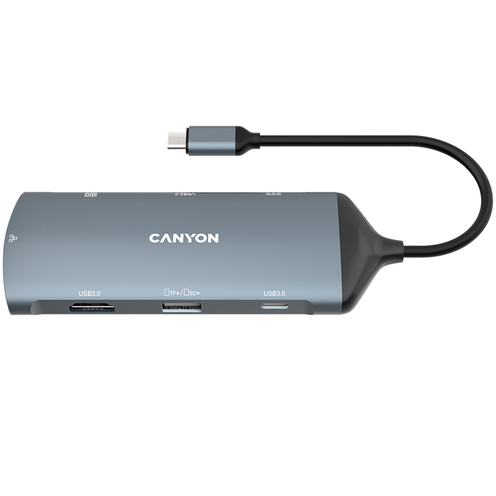 CANYON HUB DS-15 8 w 1  4k USB-C Szary