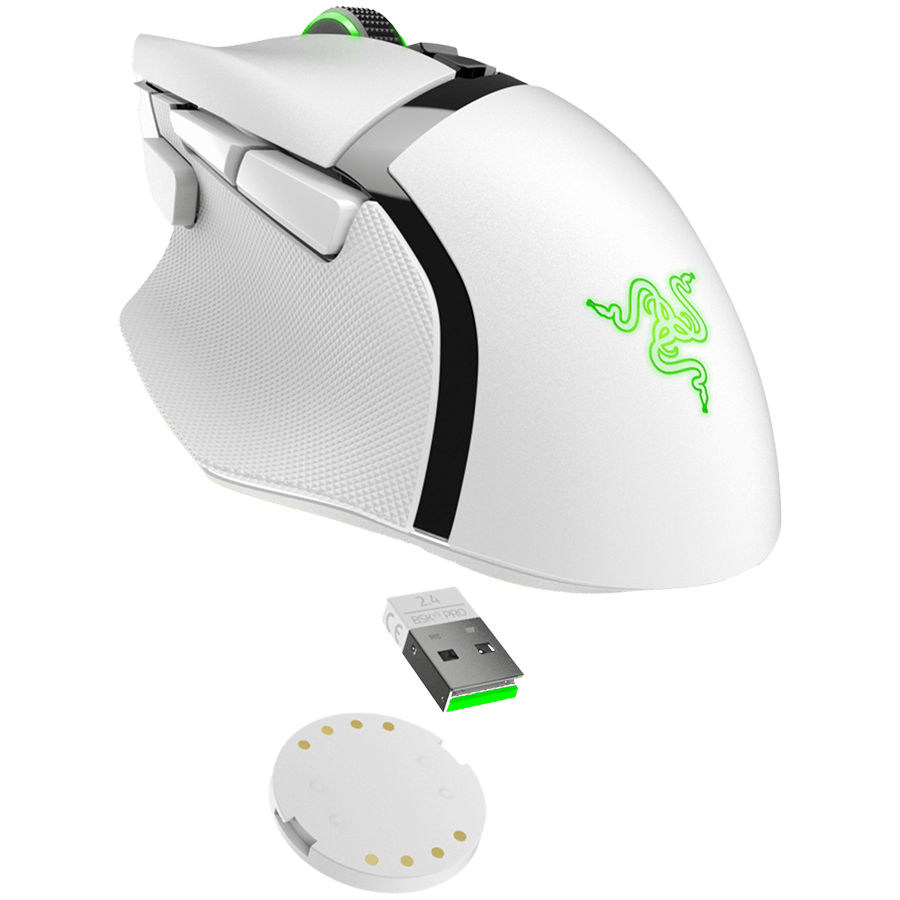 RAZER Mysz Gamingowa Basilisk V3 Pro Bezprzewodowa, Biała-6