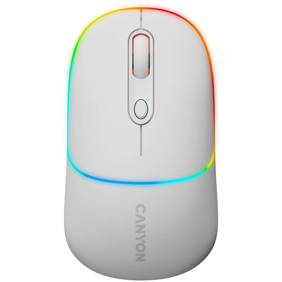 CANYON Mysz bezprzewodowa MW-22 2w1 RGB Biała