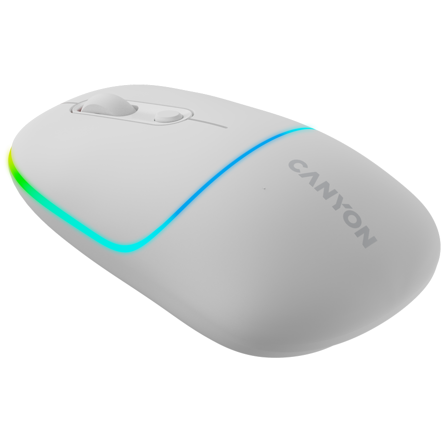 CANYON Mysz bezprzewodowa MW-22 2w1 RGB Biała