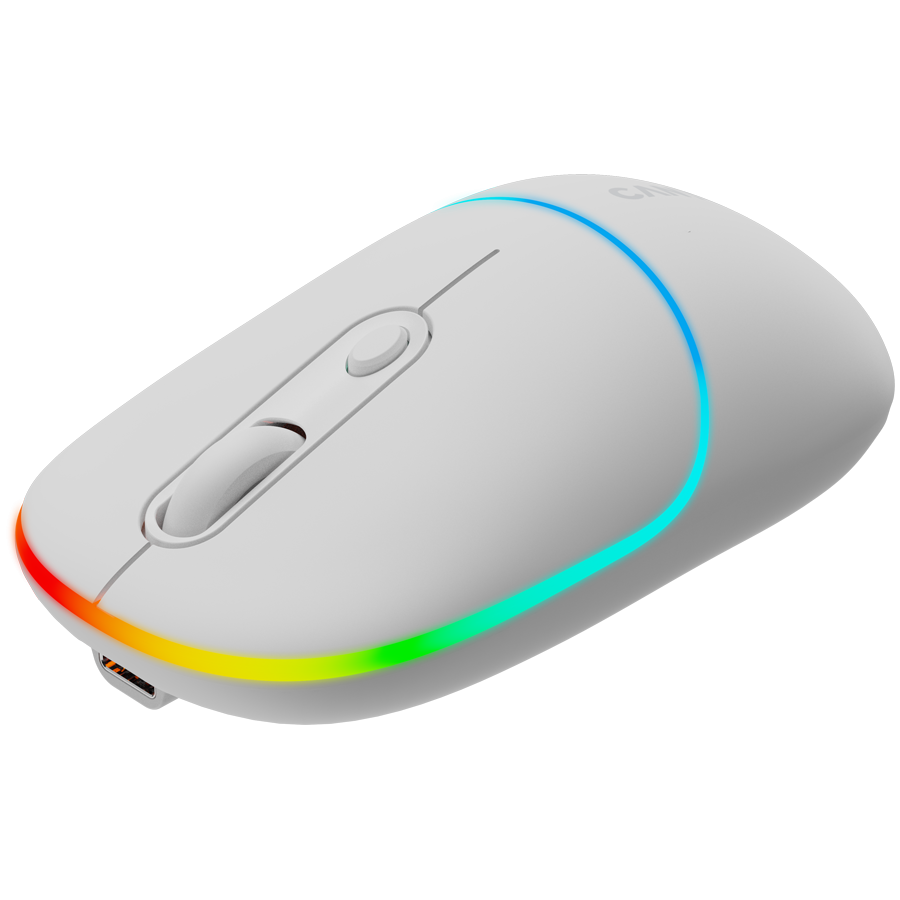 CANYON Mysz bezprzewodowa MW-22 2w1 RGB Biała