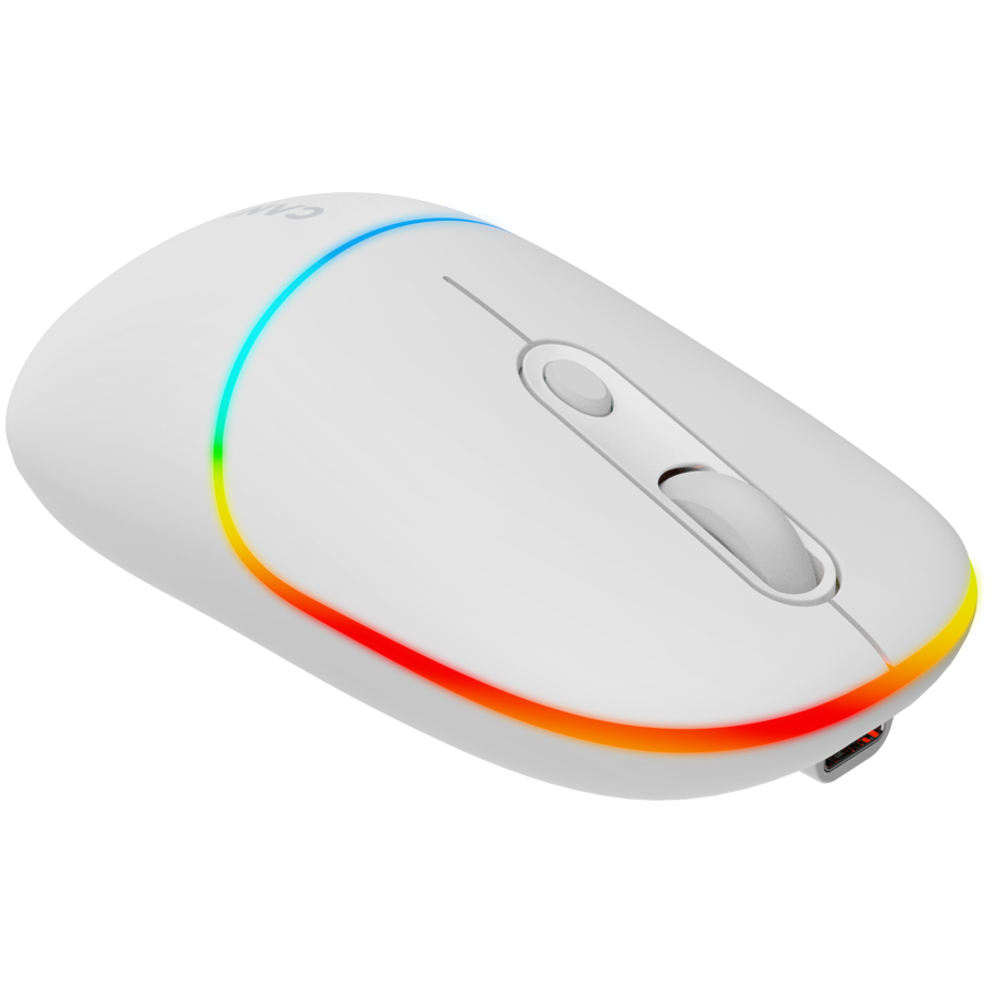 CANYON Mysz bezprzewodowa MW-22 2w1 RGB Biała