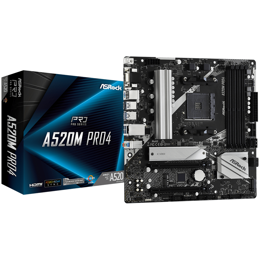 ASROCK A520M Pro4 mATX AM4 DDR4
