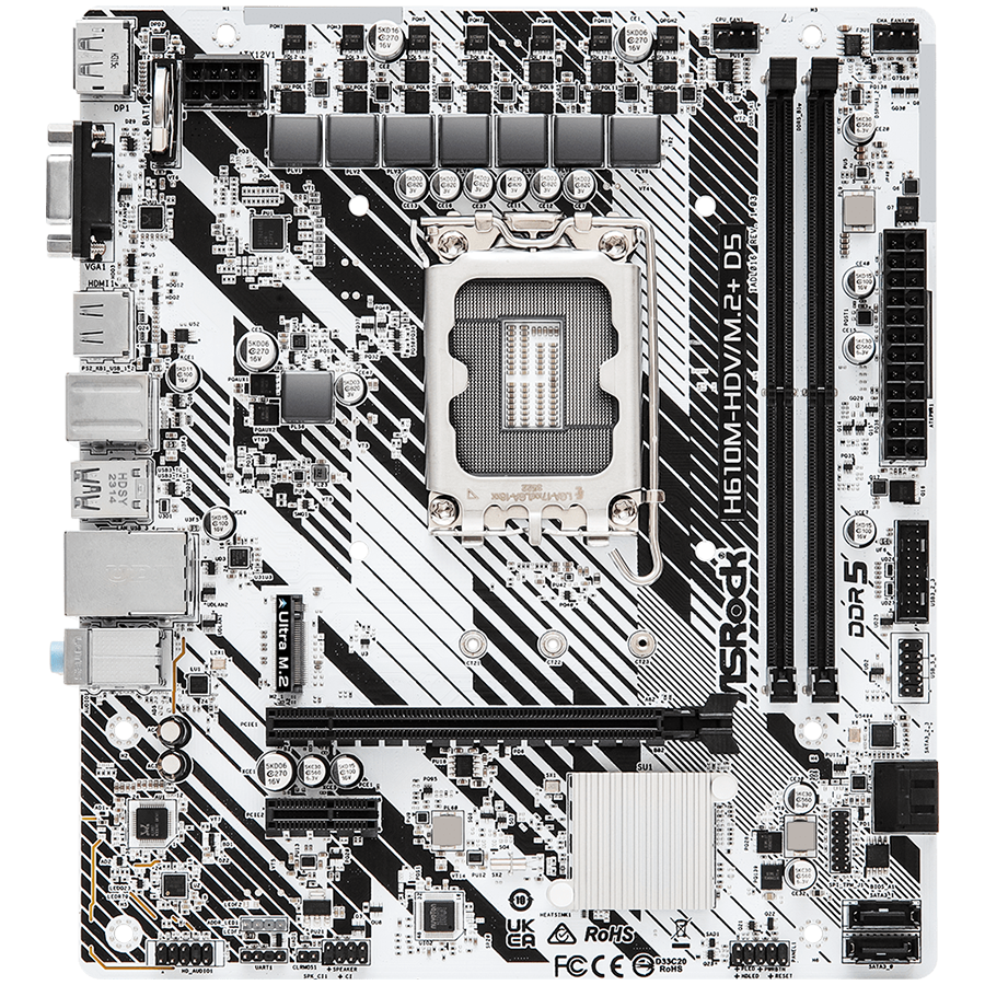 ASROCK H610M-HDV/M.2+ D5 mATX LGA1700 DDR5-2