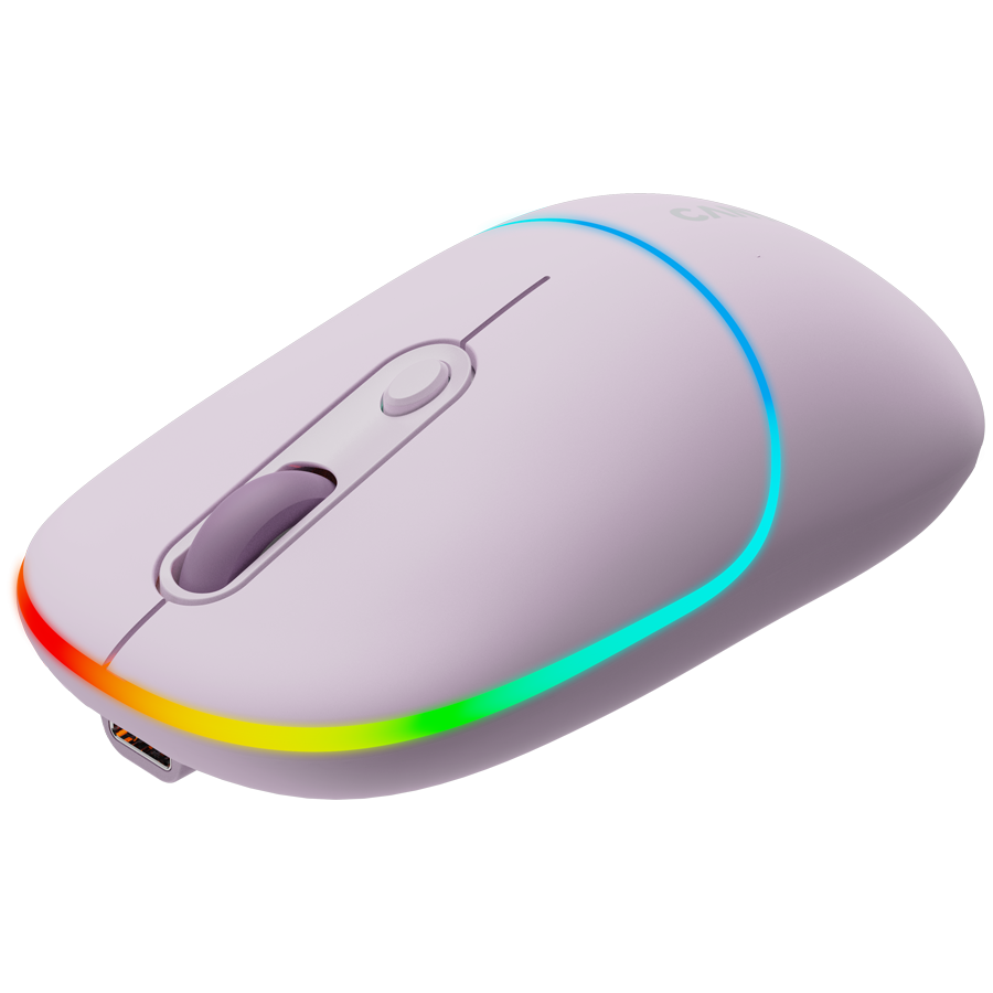 CANYON Mysz bezprzewodowa MW-22 2w1 RGB Różowa