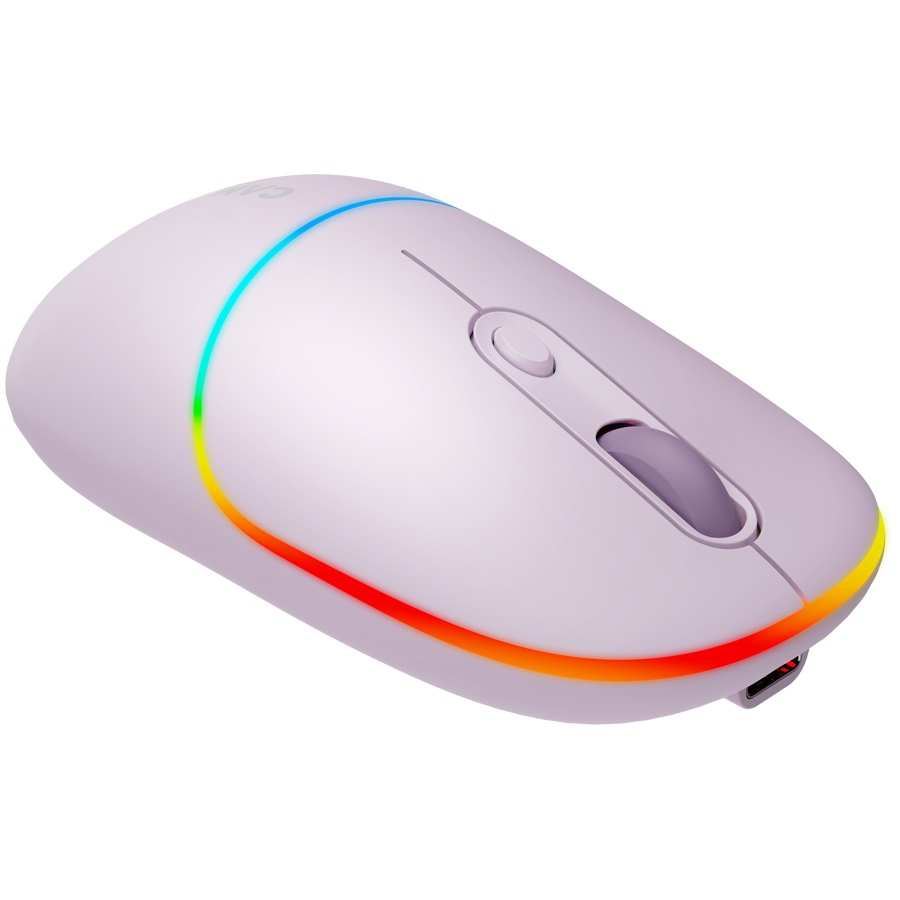 CANYON Mysz bezprzewodowa MW-22 2w1 RGB Różowa