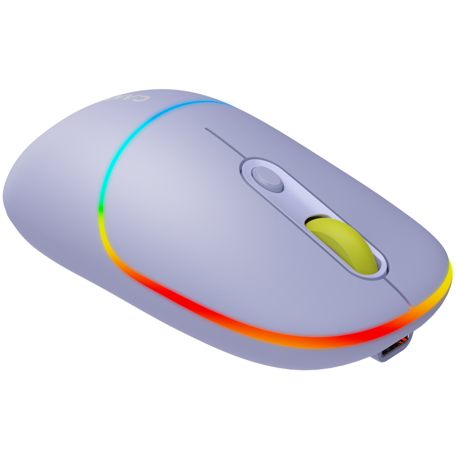 CANYON Mysz bezprzewodowa MW-22 2w1 RGB Fioletowa