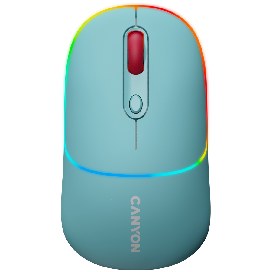 CANYON Mysz bezprzewodowa MW-22 2w1 RGB Niebieska