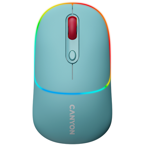 CANYON Mysz bezprzewodowa MW-22 2w1 RGB Niebieska