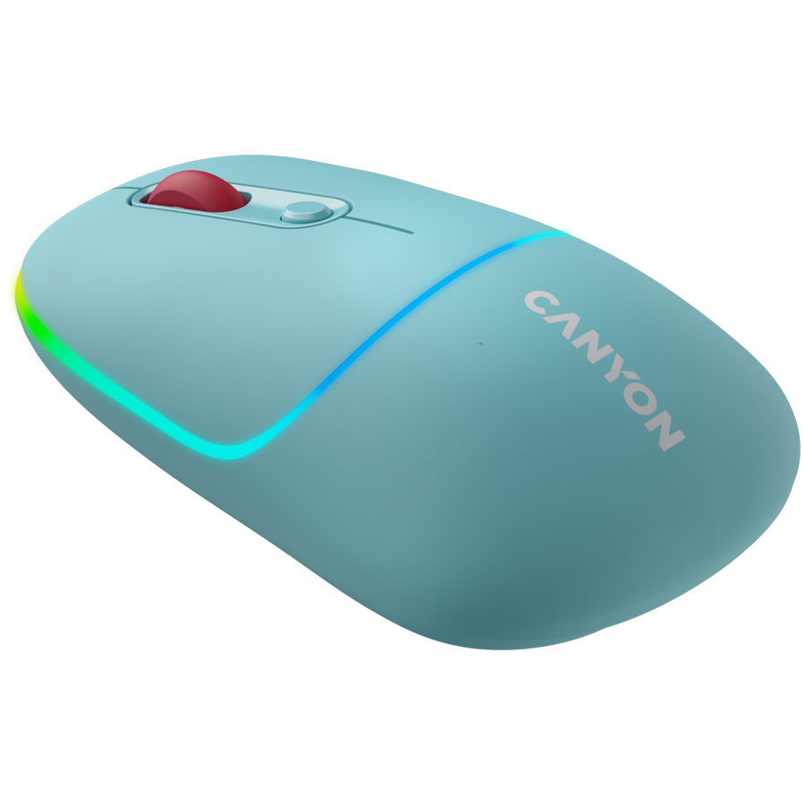 CANYON Mysz bezprzewodowa MW-22 2w1 RGB Niebieska
