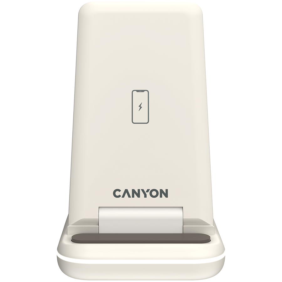 CANYON Ładowarka bezprzewodowa WS-304 15W 3w1 Cosmic Latte