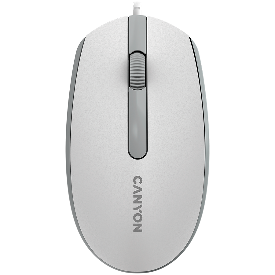CANYON Mysz przewodowa M-10 Biało - Szara